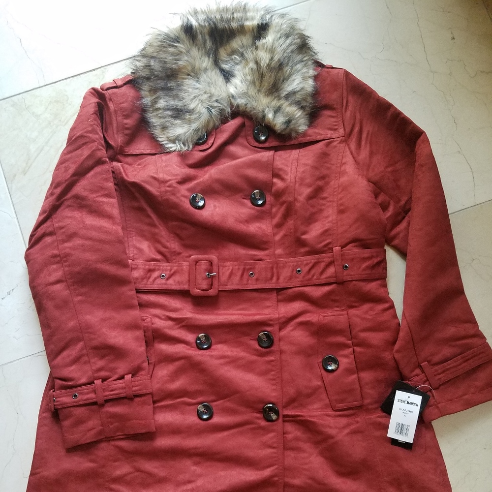 Steve Madden NWT Rusty Red Trenchcoat